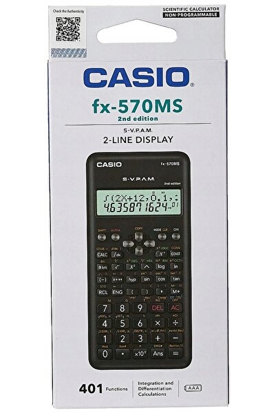 Casio CALCULATOR ȘTIINȚIFIC ORIGINAL FX-570MS-2 EDITION - 401 FUNCȚII GWR.PL