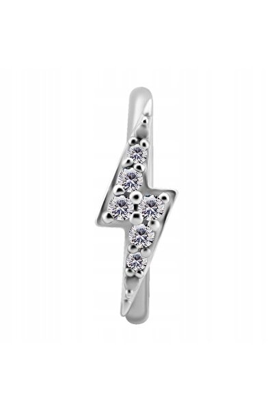 NO BRAND Piercing de ureche din titan, fulger 1,2/8