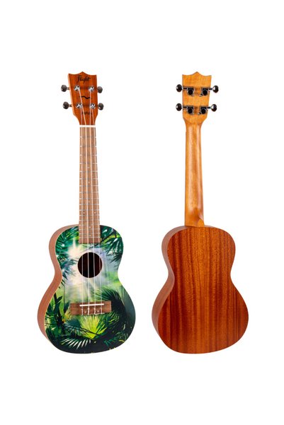 NO BRAND Husă de transport pentru ukulele concert AUC-33 JUNGLE