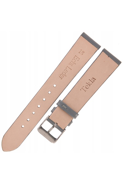 NO BRAND TEKLA G6B - 18 mm - Neted - GRIS - Curea de ceas din piele