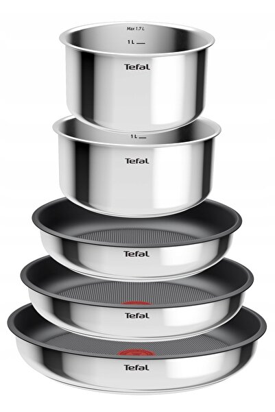 TEFAL Set super de oale și tigăi cu strat antiaderent, pentru inducție, 8 piese