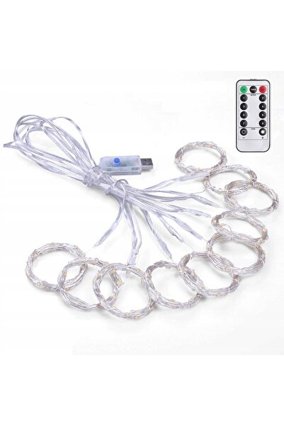 NO BRAND Perdea luminoasă USB 3m x 3m 300 LED-uri Alb Cald