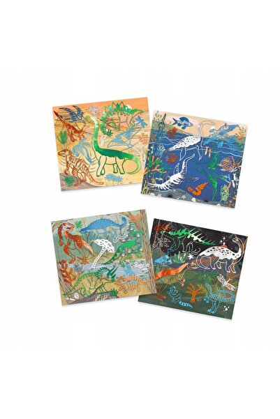 djeco Dinozauri sclipitori Set artistic Poză decorativă Fundal patchwork