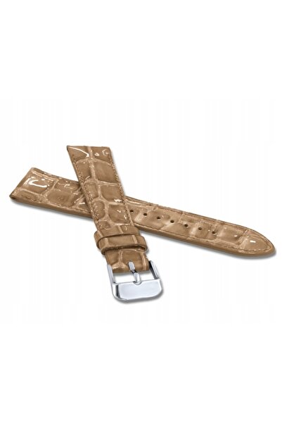NO BRAND LAVVU Croco Ocala LSAGF20 - 20mm - BEIGE - Curea de ceas din piele