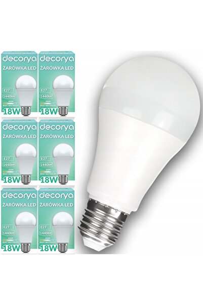 NO BRAND 6x BULB LED ECONOMIC E27 18W 1440lm 4500K ALB NEUTRU