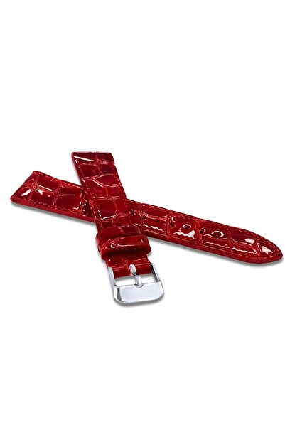 NO BRAND LAVVU Croco Ocala LSAGR20 - 20mm - ROȘU - Curea de ceas din piele