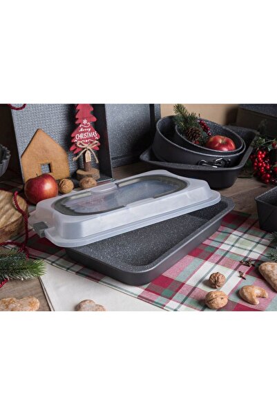 NO BRAND Tavă de copt cu capac, recipient pentru produse de patiserie Altom D...