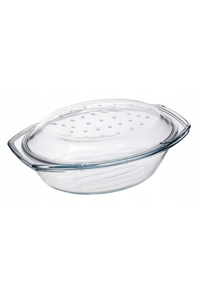 NO BRAND Vas termorezistent cu capac oval Termisil 3.5l