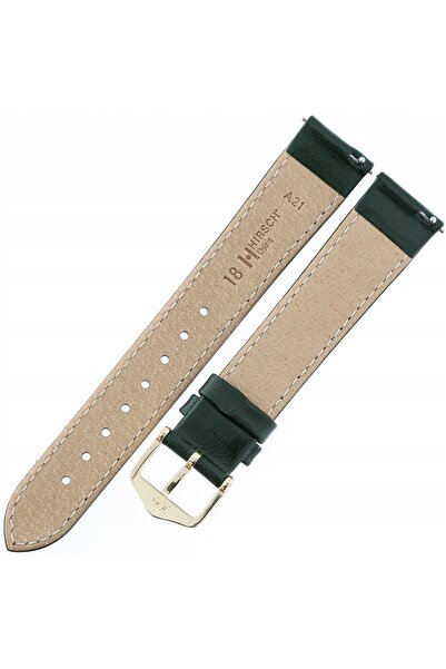NO BRAND HIRSCH Osiris L - VERDE - 18mm - Curea de ceas din piele