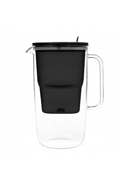 NO BRAND DZBANEK STICLĂ FILTRANTĂ ETIUDA NEGRU 2.9L AQUALOGIS + REUMPLERE