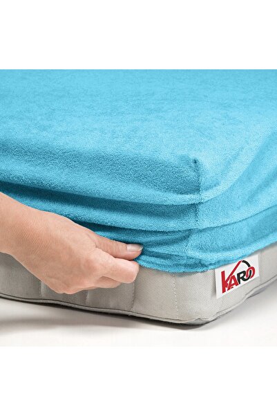 NO BRAND Cearșaf de pat din frotir cu elastic 80x200 alb 001 grosime 200g/m2 ...