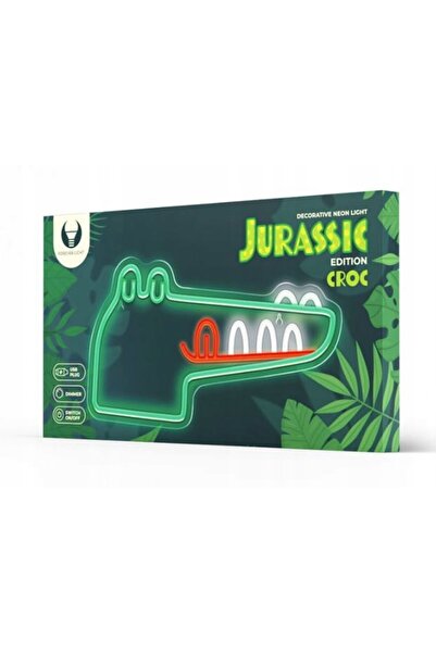 NO BRAND Lampă LED Neon Crocodil Dinozaur Jurassic Verde USB 5V 1A Dimmer