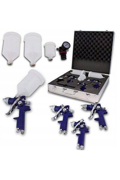 BITUXX Set 3 pistoale de vopsit HVLP 1.7, 1.4, 1.0 mm