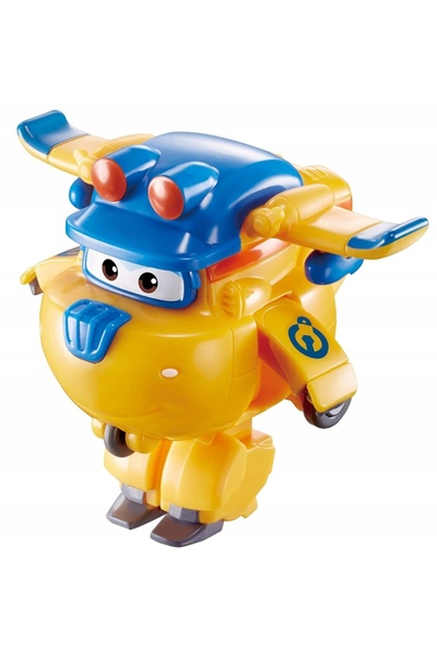 NO BRAND Super Wings Donnie's Driller galbenă – figurină cu Șurubel și vehicu...