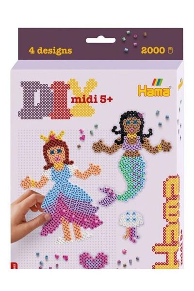 Hama MIDI 3453 Set Prințesă și Sirenă 2 buc.