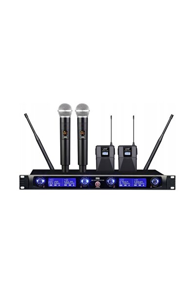 NO BRAND SET MICROFONE DUBLU WIRELESS CU 2 MICROFOANE, SISTEM CU MICROFOANE D...