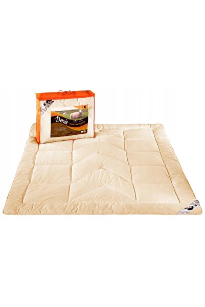 NO BRAND Pătură din lână 140x200 Doris, culoare ecru, 1,40 kg, microfibră 100...