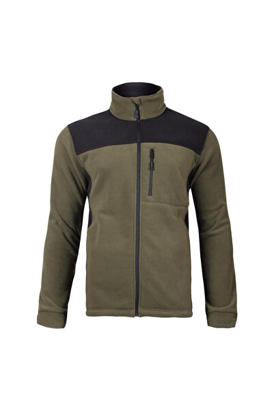 NO BRAND Hanorac fleece verde/negru mărimea S