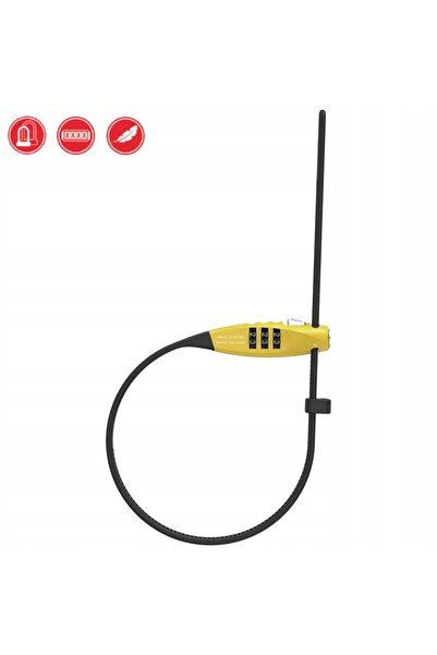 Abus TravelGuard cablu de blocare cu cod de 45cm, negru