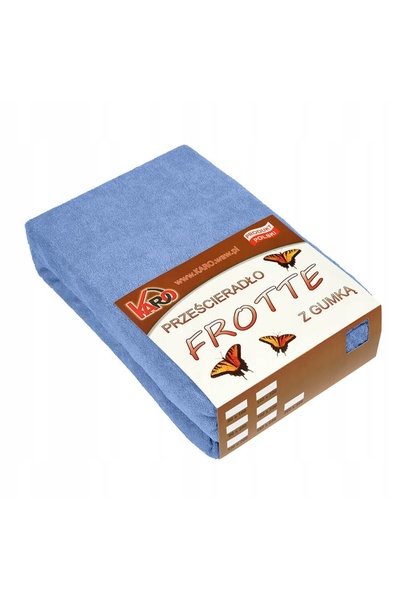 NO BRAND Cearșaf de pat din frotir cu elastic 120x200 albastru 038 grosime 20...