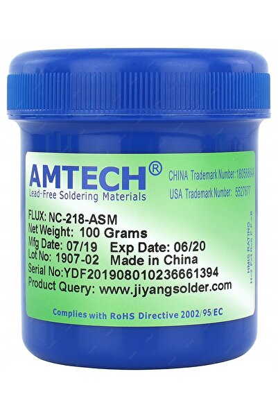 NO BRAND TOPNIK AMTECH NC-218-ASM 100g Pastă de lipit cu flux, Gel de lipit p...