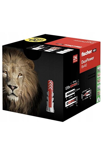 Fischer DuoPower știfturi de centrare știft + șurub 8X40 S lion 60 bucăți