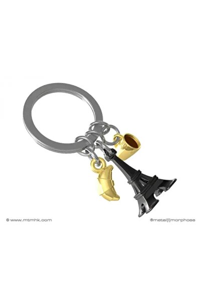 NO BRAND Breloc Metalmorphose Turnul Eiffel - negru