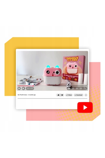 NO BRAND DRUKUŚ MINI PRINTER TERMIC Aparat foto instant 23 role hârtie termică