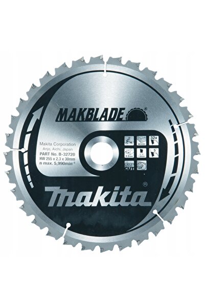 Makita Pânză de ferăstrău circular 255x32z x30 cu vidia B-32720