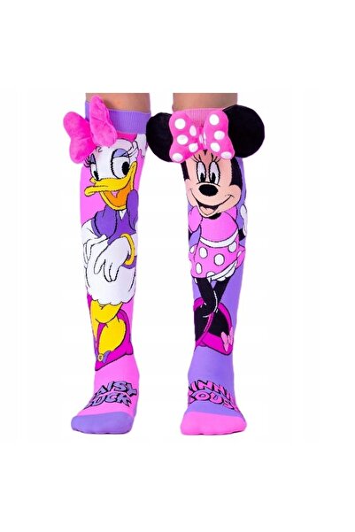 NO BRAND Șosete 3D pentru copii, până la genunchi, cu Mickey și Minnie, 6-99 ani