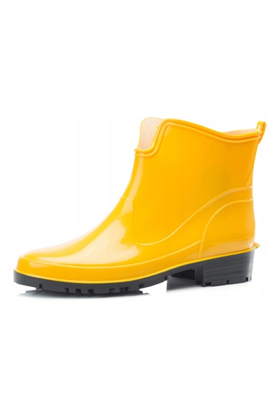 NO BRAND Cizme de cauciuc scurte pentru femei din PVC, cizme de cauciuc pentr...