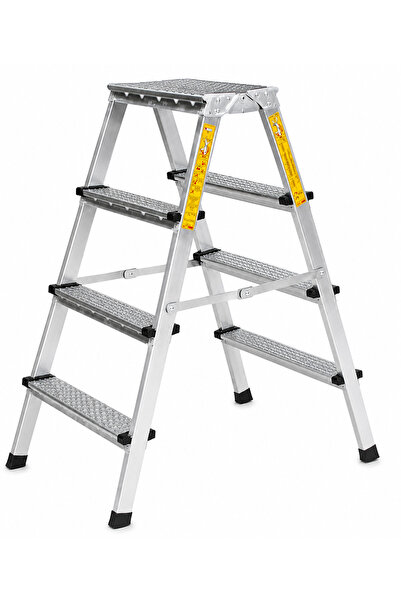 homeliva Seçkin 4+4 Basamaklı Metal Çift Yönlü Merdiven