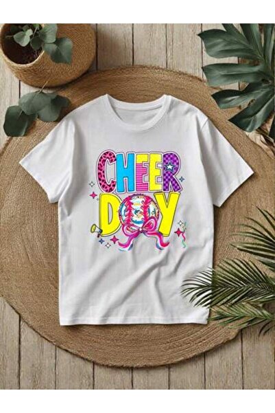 26LIK Women's Graphic Print T-Shirt; Festive Lettering And Baseball-Inspired ...