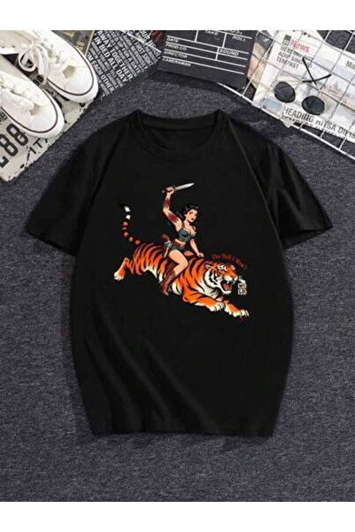 25W Women's Printed T-Shirt, Vintage Western-Style Crew-Neck Vintage-Inspired...