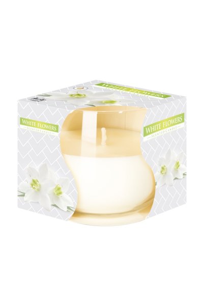 LCA Set 2 x Lumanare Parfumata in Pahar White Flowers, 18 Ore