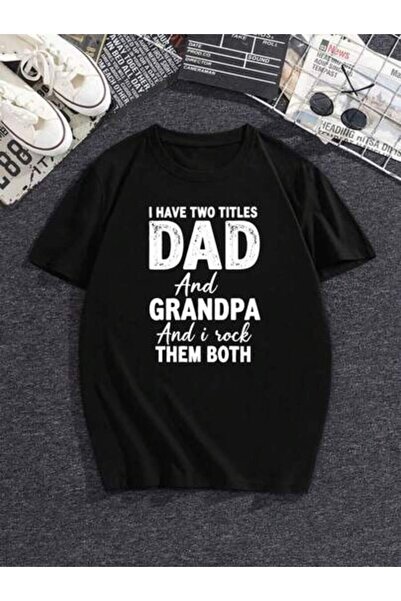 2BIR تي شيرت قطني للرجال بطبعة 'I Have Two Titles: Dad Grandpa' - هدية مضحكة ...