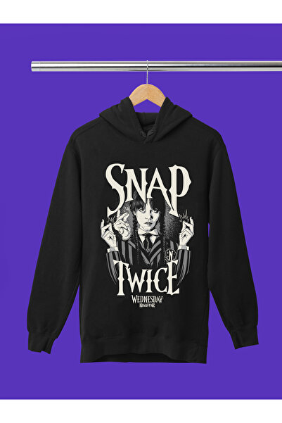 MAGORS Wednesday Printed 3-Yarn Quality Soft Texture Hooded Children's Sweats...