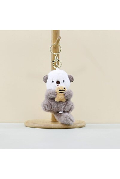choice2 Khaki New Cartoon Sea Otter Plush Keychain Small Pendant Fish Seal Pl...