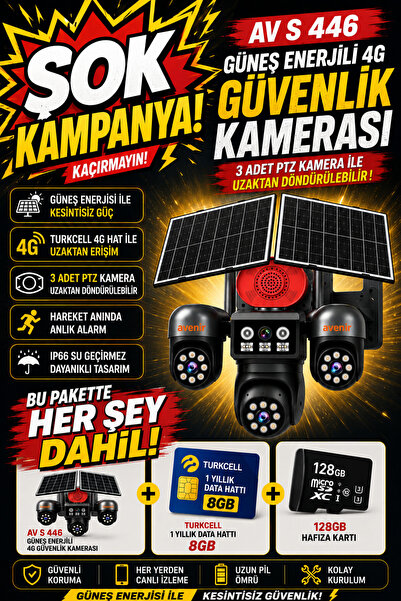 AVENİR AV S446 4G Full Paket kamera+sim kart+hafıza kartı