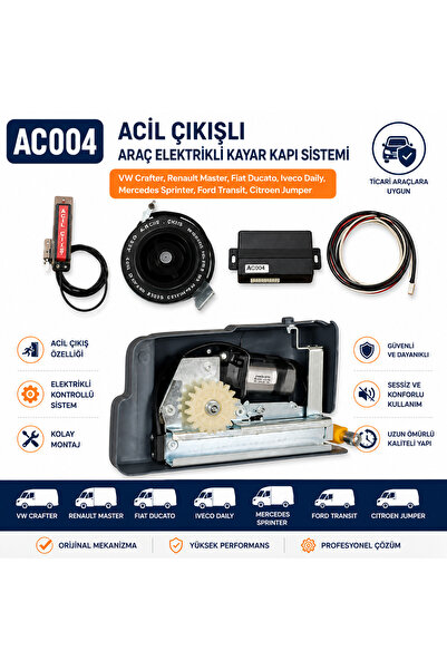 Elektrikli Acil Çıkışlı Otomatik Kayar Kapı Sistemi (AC004)