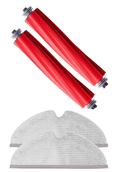 Rovexa Roborock Q7 Max Compatible 2 Main Brushes 2 Mop Fiber Mops
