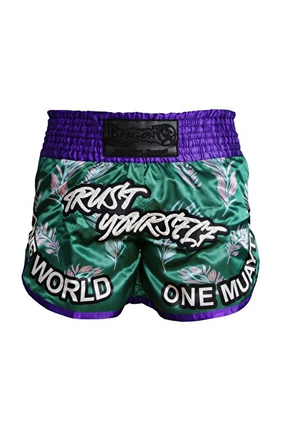 Dragondo Mt3407 One World Muay Thai Shorts Embroidered Shorts