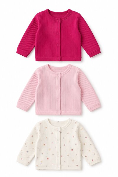 Tiffany Baby Butterfly Theme 3-Piece Baby Girl Cardigan Set 48027