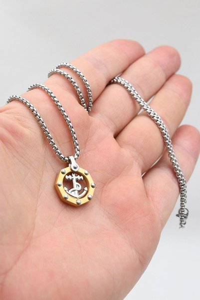 Prestige قلادة على شكل مرساة مع سلسلة من الفولاذ المقاوم للصدأ 902909