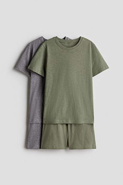 H&M 2'li Pamuklu Pijama Takımı