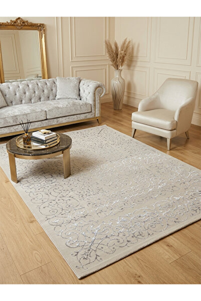 jeel alshabab "Royal" Turkish Carpet - High-Class Neoclassical in Creamy Beig...