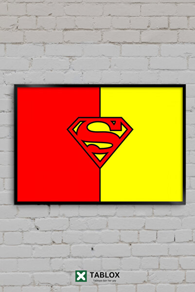 TABLOX Superman Superman Logo DC Super Hero Minimalistički Okvir Izgled Dekor...