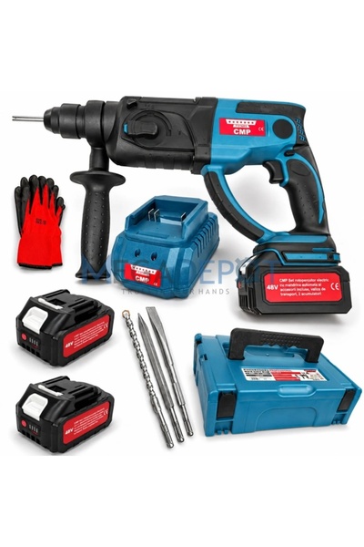 Campion Ciocan rotopercutor cu 2 acumulatori 48V, motor fără perii, 4J, 4500B...