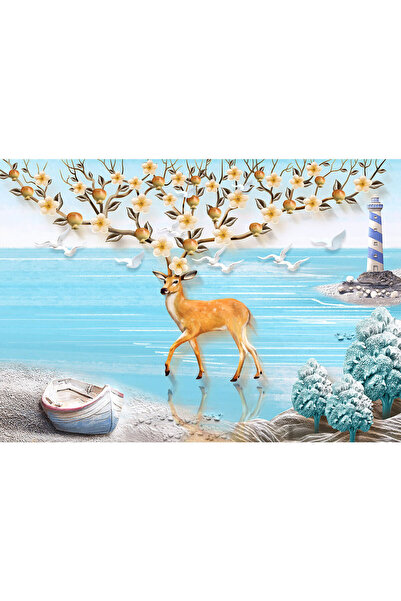 VIODESIGN Fototapet Copii, autoadeziv, Cerb Flori, multicolor,200x300 cm CO361