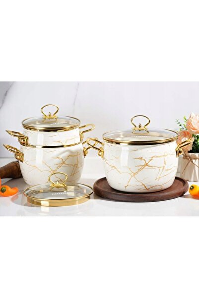 Masterpan Vase emailate 6 el. Gaz pentru inducție - Calitate superioară